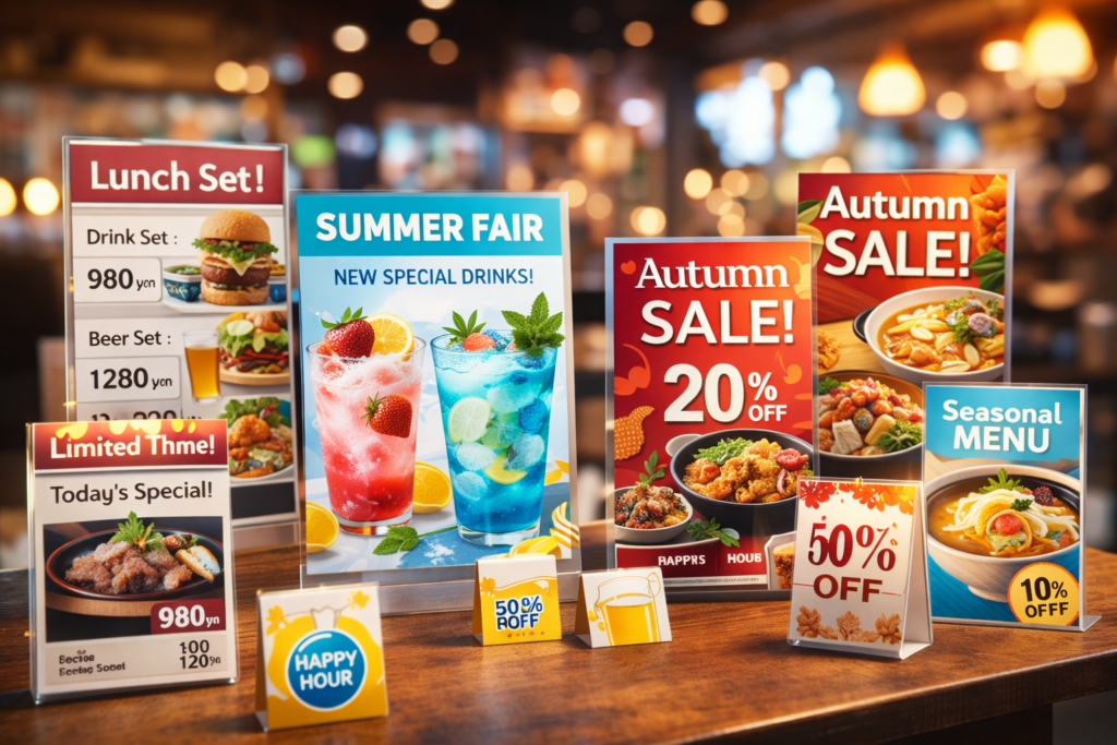 売上に直結するポップ･広告物